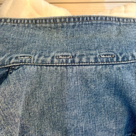 Free People Button Front Distressed Denim‎ Jean Jacket Sz XS 100% Cotton NO HOOD - Picture 4 of 7